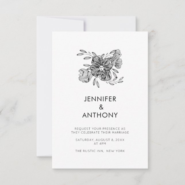 Rustic Simplicity Wedding Invitation (Front)