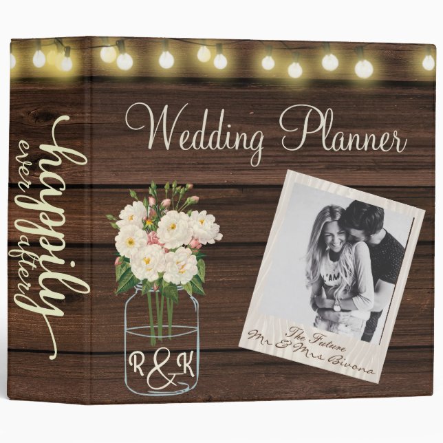 Rustic Simplicity  Wedding Planner Binder (Front/Spine)