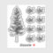 Rustic Sketch Pine Tree & Cones Forest Woodland