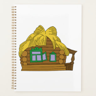 Rustic Slavic Log House Traditional Thatched Roof Planner