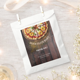 Rustic Slice Slice Pizza Baby Shower Favour Bag