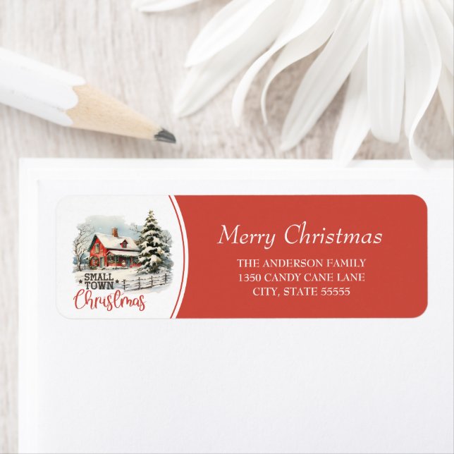 Rustic Small Town Merry Christmas Farmhouse (Insitu)
