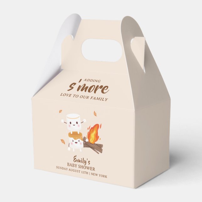 Rustic  S'more Love Campfire Baby Shower  Favor Box (Front Side)