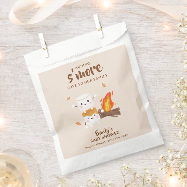Rustic  S'more Love Campfire Baby Shower  Favour Bag (Clipped)