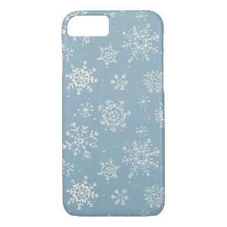 Rustic Snowflake Blue Watercolor Case-Mate iPhone Case