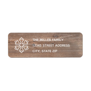 Rustic Snowflake - Return Address Label