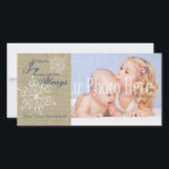 Rustic Snowflakes and Burlap Holiday Card<br><div class="desc">Rustic burlap look and snowflakes photo greeting card.  Upload your own photo and change text for holiday greetings or any occasion.</div>