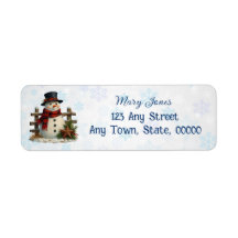 Rustic Snowman With Star Customized Christmas