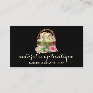 Rustic Soap Basket Floral Branding Business Card