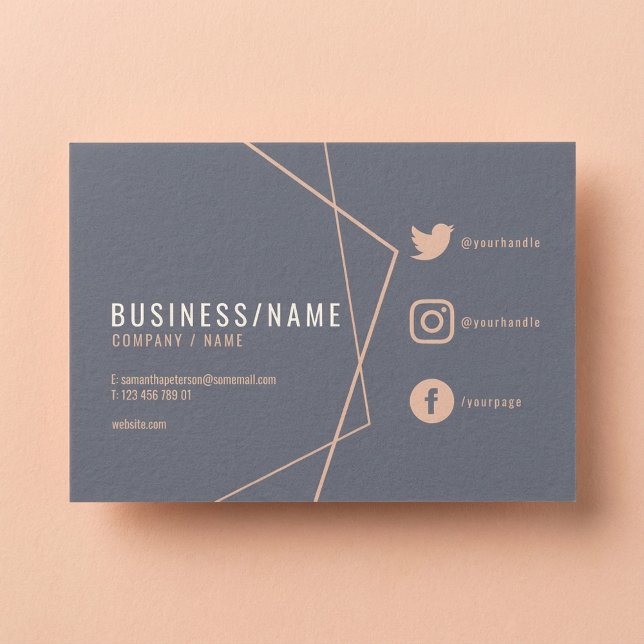 Rustic social media business card (Rustic social media business card.)