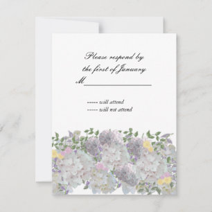 Rustic Soft Garden Flowers Reply Card