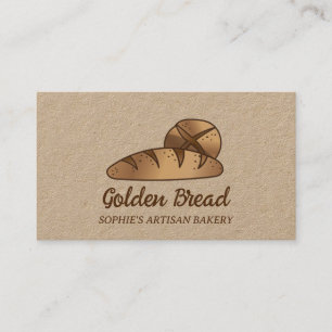 Rustic Sourdough Bread Bakery Baker Business Card