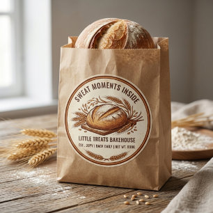 Rustic Sourdough Bread Homemade Bakery Packaging Classic Round Sticker