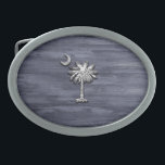 Rustic South Carolina Palmetto and Moon Belt Buckle<br><div class="desc">Rustic South Carolina Palmetto and Moon</div>