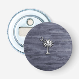 Rustic South Carolina Palmetto and Moon Bottle Opener