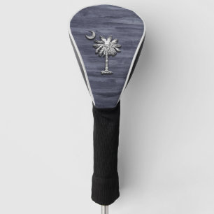 Rustic South Carolina Palmetto and Moon Golf Head Cover