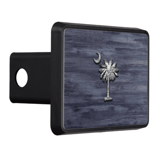 Rustic South Carolina Palmetto and Moon Trailer Hitch Cover (Right)