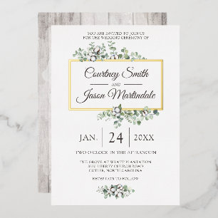 Rustic Southern Cotton Boll Botanical Wedding