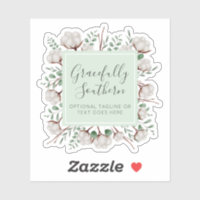 Rustic Southern Cotton Boll Flowers Boutique Logo