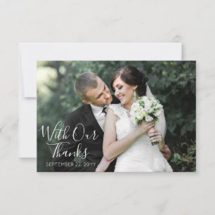 Rustic Southern Cotton & Wood Wedding Thank You