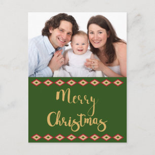 Rustic Southwest Christmas Custom Holiday Photo Postcard
