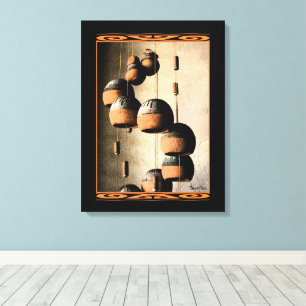 Rustic Southwest Spiralled Wind Chime Still Life Canvas Print