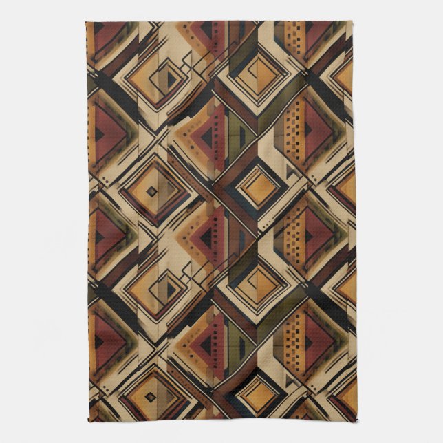 Rustic Southwestern Stripe Pattern (1) Kitchen Towel (Vertical)