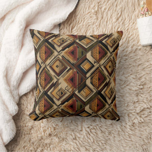 Rustic Southwestern Stripe Pattern (1) Throw Pillow