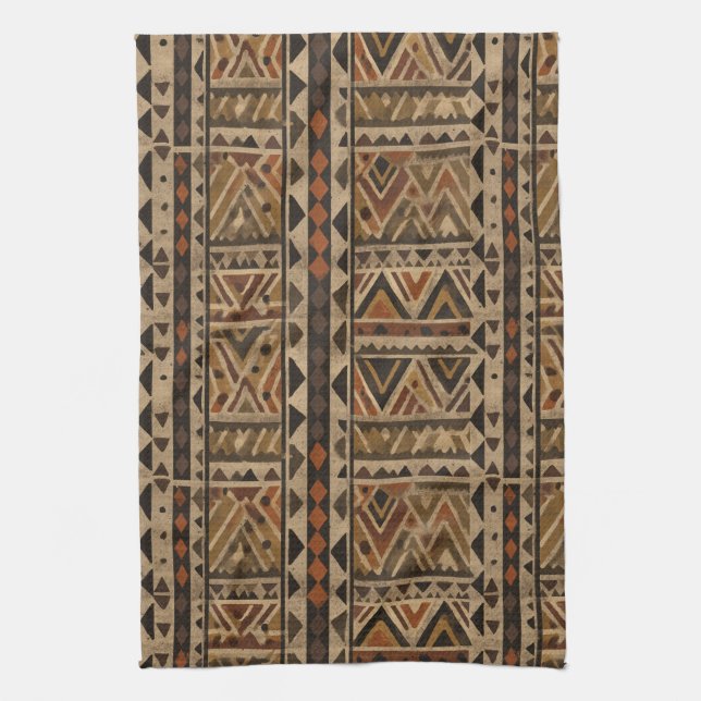 Rustic Southwestern Stripe Pattern (2) Kitchen Towel (Vertical)