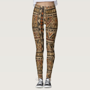 Rustic Southwestern Stripe Pattern (2) Leggings