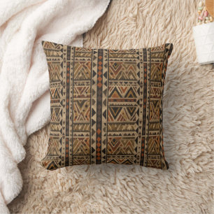 Rustic Southwestern Stripe Pattern (2) Throw Pillow