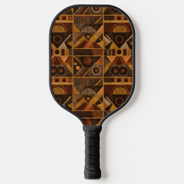 Rustic Southwestern Stripe Pattern (4) Pickleball Paddle (Front)