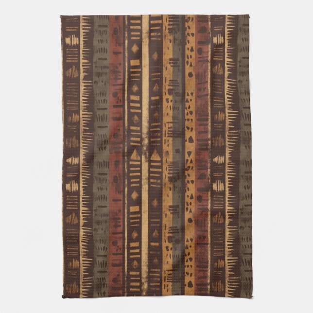 Rustic Southwestern Stripe Pattern (5) Kitchen Towel (Vertical)