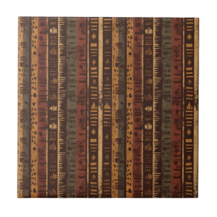 Rustic Southwestern Stripe Pattern (5) Tile