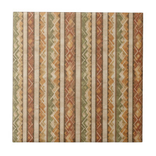 Rustic Southwestern Stripe Pattern (7) Tile