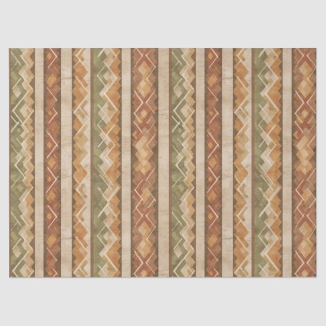 Rustic Southwestern Stripe Pattern (7) Tissue Paper (Front)