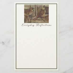 Rustic Sparrow Notepad - Nature Inspired Everyday  Stationery