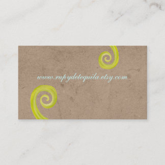 Rustic Spiral chalkboard Vintage Green Business Card