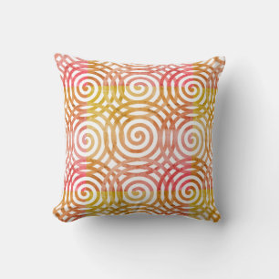 Rustic Spirals Throw Pillow