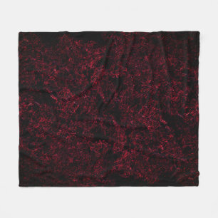 Rustic spongy red on dark red background fleece blanket