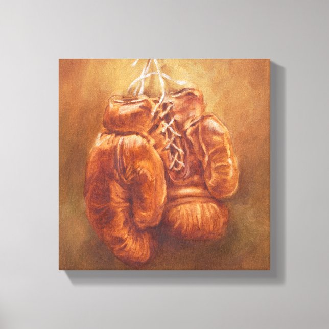 Rustic Sports | Boxing Glove Canvas Print (Front)