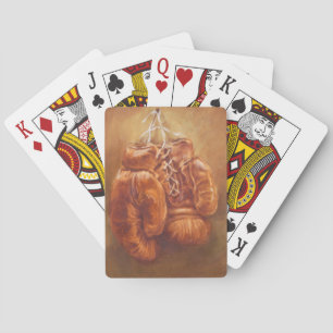 Rustic Sports Boxing Glove Playing Cards