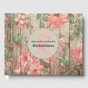 Rustic Spring Blooms Wedding Guest Book