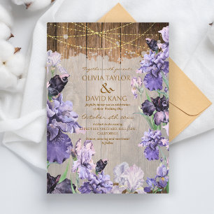 Rustic Spring Floral Wedding  Invitation