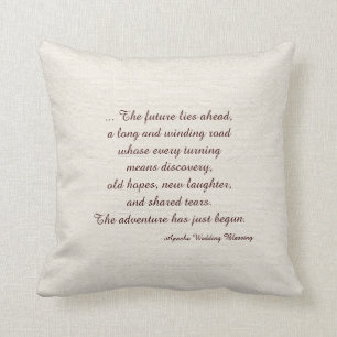 Rustic Square Pillow Apache Blessing Wedding Gift
