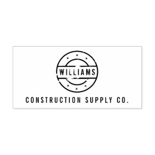 Rustic Stamped Logo Personalized Rubber Stamp