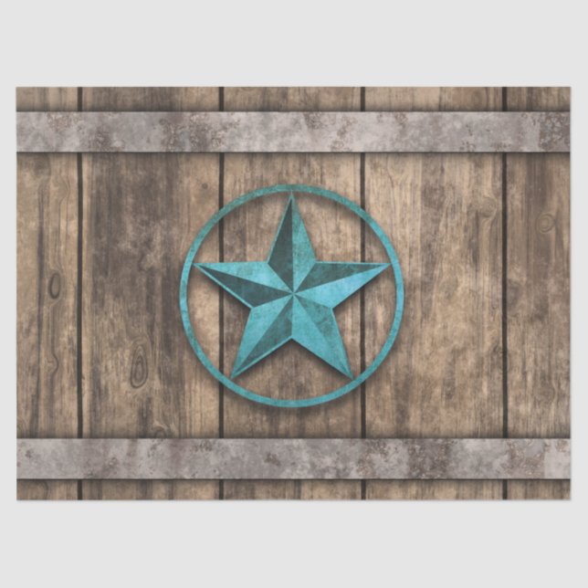 Rustic Star (Barrel) Tissue Paper (Front)