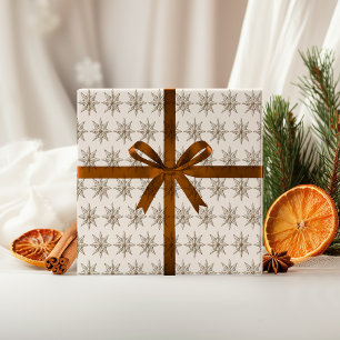Rustic Star Christmas Wrapping Paper   Farmhouse 
