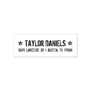 Rustic Stars Return Address Stamp