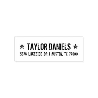 Rustic Stars Return Address Stamp